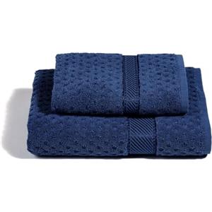 Caleffi - Set Asciugamani Bagno Viso e Bidet Morbida Spugna 100% Cotone Jacquard, 1 Asciugamano Viso 60x110 cm + 1 Asciugamano Bidet Ospite 40x60 cm Assorbenti Resistenti a Lavaggi Frequenti, Durevoli