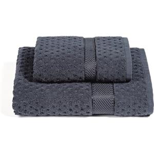 Caleffi - Set Asciugamani Bagno Viso e Bidet Morbida Spugna 100% Cotone Jacquard, 1 Asciugamano Viso 60x110 cm + 1 Asciugamano Bidet Ospite 40x60 cm Assorbenti Resistenti a Lavaggi Frequenti, Durevoli