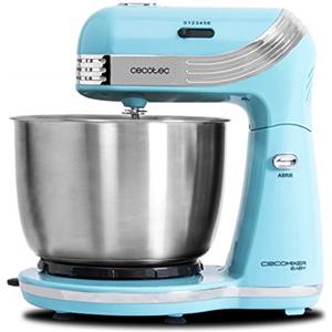 Cecotec Cecomixer Easy Impastatrice con movimento orbitale, Ciotola in acciaio da 3 litri, 5 funzioni e 6 velocità, Turchese