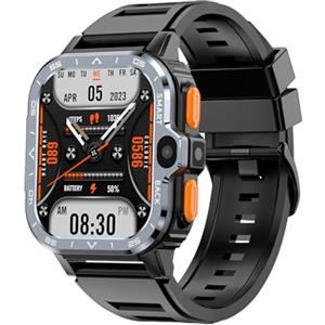 Zephyrion Smart Watch Phone 4G con GPS 2,03 '' schermo quadrato da uomo Smartwatch doppia fotocamera Android 8.1 WiFi Maps Video Chat IP67 impermeabile Fitness Activity Tracker (4GB+64GB, Nero)