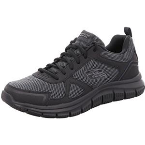 Skechers Track Bucolo, Scarpe running Uomo, Black Leather Mesh Trim, 43 EU