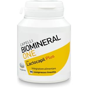 Biomineral One Capelli Più Forti, Valuminosi, Spessi, 90 Compresse, Integratore per Capelli a Base di Lactocapil Plus con Biotina, Vitamina D, Acido Linoleico e Taurina, 3 Mesi di Trattamento