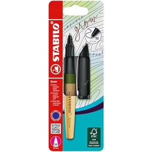 Stabilo Grow - Penna a sfera Ecosostenibile - CO2 neutral - in Verde Muschio/Quercia - Cartuccia inclusa