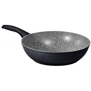 Aeternum Black Pearl Induction Wok Saltapasta 28 cm, Adatto all'induzione, Alluminio