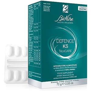 Bionike Defence KS Tricosafe - Integratore Anticaduta per Capelli Fragili, Contrasta la Caduta, Combatte lo Stress e Favorisce la Crescita Fisiologica del Capello, Dona Volume e Forza