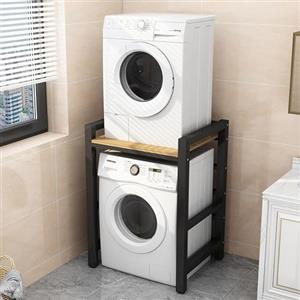 Generic Armadio per lavatrice e asciugatrice, mensola regolabile per la biancheria per cucina e bagno, salvaspazio, con 3 impostazioni di altezza, mobili da bagno durevoli