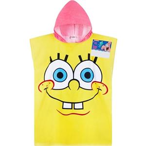 Get Trend SpongeBob Squarepants Asciugamani Bagno Telo Mare con Cappuccio per Bambini Ragazzi Asciugamano Cotone per Spiaggia Bagno Nuoto (Multicolori SpongeBob, 9-14 Anni)