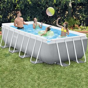 Intex Piscina rettangolare INTEX 26788 Prism Frame 400 x 200 x 100 Fuoriterra con Pompa Filtro e scaletta