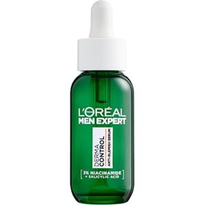 L'Oréal Paris men expert L'Oréal Paris Men Expert Siero Viso Anti-Imperfezioni, Per Pelli A Tendenza Acneica, Pelle Levigata e Illuminata, Macchie Ridotte, Con Niacinamide e Acido Salicilico, Derma Control, 30 ml