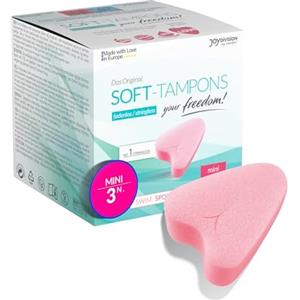 JOYDIVISION Assorbenti interni Soft mini I 3 pezzi I Assorbenti interni senza filo per sport, nuoto e Spa I Spugnette mestruali ultra soft I Inserimento ed estrazione facili I Senza filo