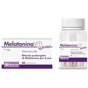 Marco Viti Melatonina Viti Retard - Integratore per il Sonno, Confezione da 60 Compresse, con Melatonina e Vitamina B6, Migliora la Qualità del Sonno