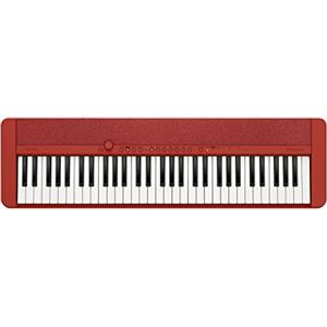 Casio Casiotone CT-S1RD Piano-tastiera con 61 tasti sensibili al tocco, 61 suoni, rossa