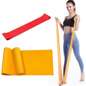 Keratobleem Set di 2 Elastici Palestra,15 lbs Fitness Resistance Band Elastici per Fisioterapia Esercizi Yoga, Pilates, Schiena Stretching, Sviluppo Muscolare,Casa, Palestra