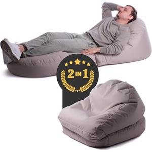 Avalon - Pouf Chaise Longue da Esterno Pieghevole Double Samba, Poltrona Sacco Letto Comodo e Impermeabile, Perfetto da Giardino, Design Moderno, Made in Italy(75x180cm-Corda)