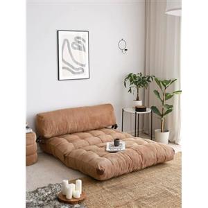 Dmora - Divano Letto 2 posti Dysnomia, Sofà trasformabile, Divanetto per Ospiti, Poltrona Letto, 120x75 h79 cm, Marrone