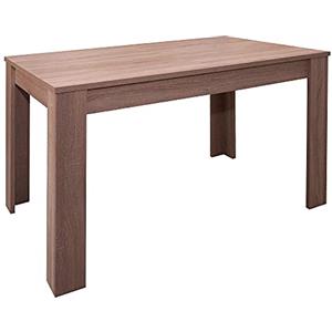 Dmora Tavolo per sala da pranzo estensibile, Consolle allungabile, Tavolo moderno con allunghe, cm 140/190x90h78, colore Rovere