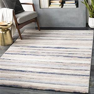 Livabliss Surya Livabliss Bruges Tappeto Salotto Moderno Astratto Tappeto Soggiorno, Camera da Letto, Pranzo Moderni Tappeti Effetto Marmo, Morbido e Pelo Corto, Ampio 140x200 cm, Grigio, Avorio e Blu Notte