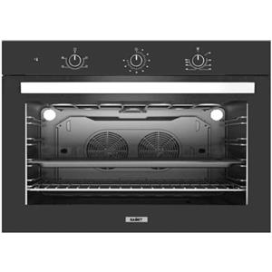 Samet, Forno da Incasso Ventilato 90 cm Apollo Nero, Maxi Forno Multifunzione 100 Litri Classe A, con Doppia Ventola, Doppia Lampada e Timer Meccanico, 89,5x57x59,5 cm
