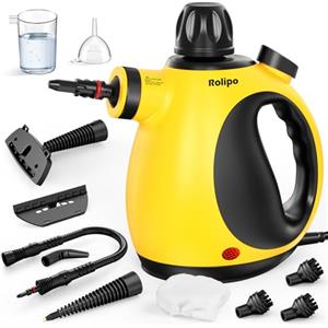 Rolipo Pulitore a Vapore Portatile Pressurizzato Con 11 Accessori e Blocco Di Sicurezza, Pistola a Vapore Multifunzione Per Uso Domestico Per La Pulizia Di Cucina, Bagno, Fughe, Finestre, Grasso