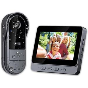 TKMARS Videocitofono Campanello Senza Fili da Esterno Wireless Impermeabile IP67,Citofono Smart ad Alta Definizione Da 4.3 Pollici,Videocitofono con Telecamera Grandangolare Grandangolare a 170°,1080P