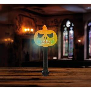 FIESTAS GUIRCA | Bacchetta Zucca LED (22 cm) - Decorazione di Halloween e Feste di Scheletri - Ideale per Trucchi o Trattamenti e Celebrazioni a tema - Giocattolo luminoso - Arancione e Nero