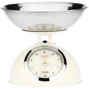 THUN - Bilancia da Cucina - Accessori Cucina - Linea Elegance - Acciaio Inossidabile e Ferro - Base 15 h cm