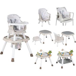 Ms BabyWorld - Centro giochi 7 in 1: funge da seggiolone, sgabello, sedia, centro giochi con seduta girevole, tavolo - Portatile e sicuro