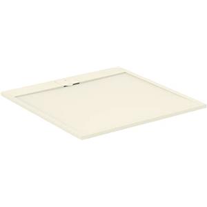 Ideal Standard - Ultra Flat S i.life, Piatto doccia quadrato 120x120 in resina, Piletta di scarico nascosta, Finitura opaca effetto pietra, Sabbia