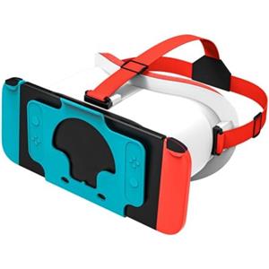 Eawfgtuw Occhiali VR per Nintendo Switch, esperienza di gioco 3D coinvolgente, fascia regolabile, materiale ABS, compatibili con giochi Switch, diversi colori disponibili (bianco)