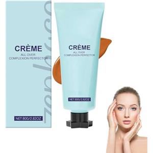 Generico Creme All-Over Complexion Perfector,80g Cream Hydrating Full Coverage Concealer,Long-Lasting CC Foundation,Waterproof Transfer-Resistant Skin Tint,Cream body perfector (Dark)