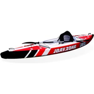 JBAY.ZONE V-Shape Mono - Kayak Gonfiabile Monoposto con Due Camere d'Aria, Drop-Stitch, Pompa e Pagaia Inclusi