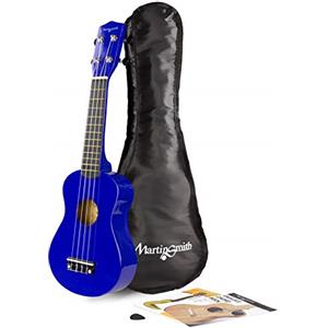 Martin Smith Soprano Ukulele con ukulele Bag & Chord Book - Blue