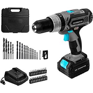 Cecotec Trapano CecoRaptor Perfect ImpactDrill 2024 Advance. Batteria da 24 V e 2000 mAh, velocità senza carico 15500 giri/min, Torque max 50 Nm, Multicolore