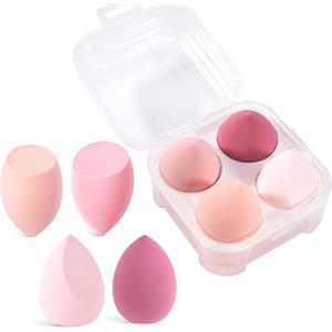 Vonsera Set di 4 spugne per trucchi di alta qualità, lavabili, per fondotinta liquido/cipria, correttore, BB Cream, set di spugne per trucco, vegano e senza lattice