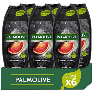 Palmolive Men energizzante 3 in 1 500ml | con olio essenziale di citro ed estratto di magnesio | per il corpo, il viso e i capelli