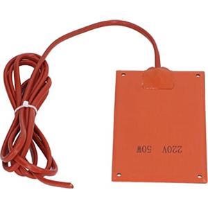 Akozon Tappetino Riscaldante in Gomma Siliconica, CA 220 V per Tappetino Riscaldante in Silicone per Armadio Elettrico 90x150 Mm (50W)