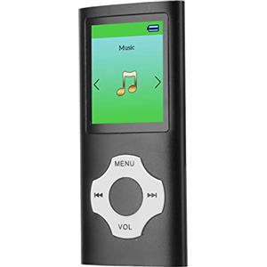 Dpofirs Supporto per Lettore MP3 64G TF Card, Lettore Musicale HiFi Portatile con Registratore Vocale, Radio FM, Visualizzatore di Foto, Lettore di E-book, Lettore MP3 per Regali (Nero)