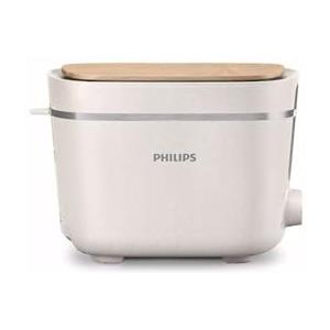 Philips Conscious Collection - Tostapane biologico, 100% plastica riciclata, 8 livelli di abbronzatura, crema (HD2640/10)