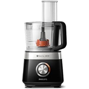 Philips Robot Da Cucina Compatto - 850W, 31 Funzioni, Recipiente Da 2.1L, PowerChop, Lama In Acciaio Inossidabile (HR7530/10)
