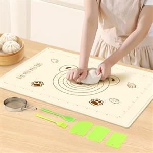 GlasFlength Spianatoia per Impastare, Grande 70×50cm Tappetino Silicone Cucina Antiaderente Antiscivolo tavola impastare con Misurazione Riutilizzabile Spianatoia Impastare per Pizza Pasta Macaron