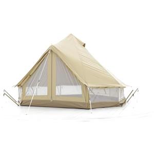 CanvasCamp Sibley 300 ProTech - Tenda in tela per 3 persone, yurta per 4 stagioni, campeggio e glamping, tela impermeabile, senza barra centrale, pareti in rete