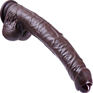 Umania Fallo prepuzio mobile realistico non tagliato da 30 cm,fallo gigante in silicone spesso,fallo nero lungo XXXL, pene lungo con ventosa grande, fallo gigante sovradimensionato, adatto per uomini e donne