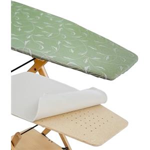 Generico Copertina e Mollettone per Asse da Stiro, Compatibile con Foppapedretti,Colore Argento/Verde, Copriasse da stiro,Copertura asse da stiro con elastico ,Tessuto 100% Cotone, 115 x 63 cm, Made in Italy