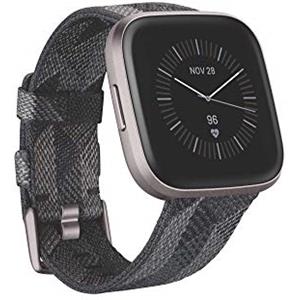 Fitbit Versa 2 Health & Fitness Smartwatch SE (NFC), Charcoal - Iron Mist Grey Aluminum