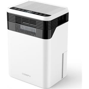 CONOPUPlus Deumidificatore 3L, Deumidificatore Casa Muffa, 1700ml/Giorno, Tecnologia a 4 Semiconduttori, Display Umidità in Tempo Reale, Timer, Deumidificatore Portatile 33dB per Camera da Letto 30㎡