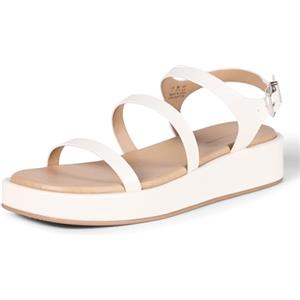 Amazon Essentials Sandali Flatform con Cinturino Donna, Tan, 42 EU
