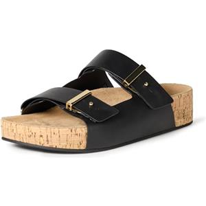 Amazon Essentials Sandali in Sughero Donna, Nero, 41 EU