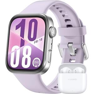 HUAWEI WATCH FIT 4 Smartwatch, + Freebuds SE2 Bianco, 100 Modalità di Allenamento, Ultra-sottile, Fitness Tracker, iOS & Android, Cassa in Alluminio, fino a 10 Giorni, AMOLED, GPS, 30 mesi di Garanzia