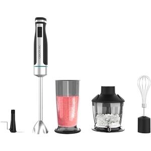 Cecotec Frullatore a Immersione Powergear 1500 XL Pro, 1500 W, 21 Velocità + Turbo, Acciaio/Silicone, Piede XL, Lama A 4 Lame, Rivestimento in Titanio, Ingranaggio in Metallo, Accessori Inclusi