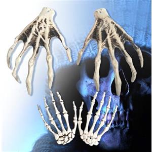 Snowtain Mani Zombie di Halloween, Mano dello Scheletro di Halloween per La Decorazione di Halloween o la Decorazione Terrificante del Cimitero (2 Coppie)